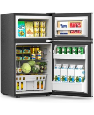 3.2 Cu.Ft Compact Refrigerator with Freezer, Double Door