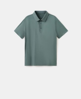 Men's Comfort Stretch Button Polo Shirt