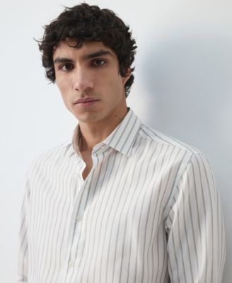 Men's Lyocell Striped Regular-Fit Shirt
