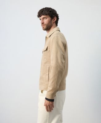 Men's Suede-Effect Pockets Jacket