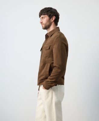 Men's Suede-Effect Pockets Jacket