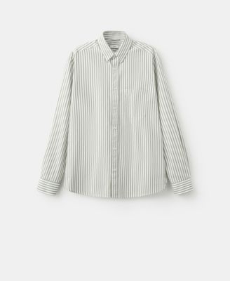 Men's Cotton Regular-Fit Striped Shirt