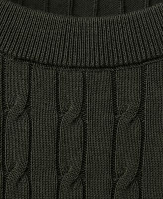 Men's Cotton Cable-Knit T-Shirt