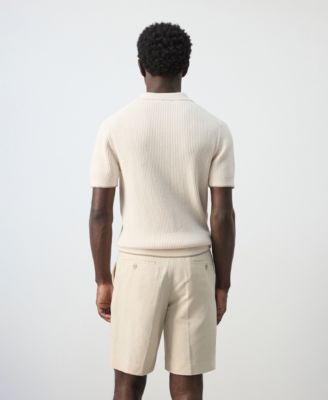 Men's Contrast Trim Cotton Polo Shirt