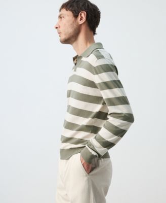Men's Cotton Fine Knit Polo Sweater