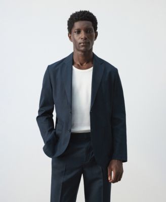 Men's Linen-Lyocell Blend Slim-Fit Suit Blazer