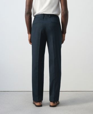 Men's Slim-Fit Linen-Lyocell-Blend Pants