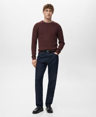 Men's Fine Rib-Knit Cotton Sweater