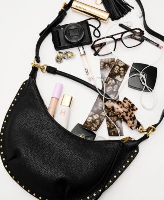 Darren Small Leather Crescent Crossbody Bag