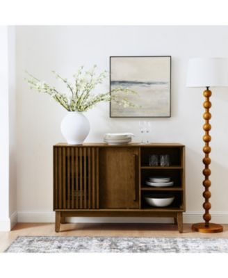 Farmhouse Fluted Sideboard Cabinet - Walnut