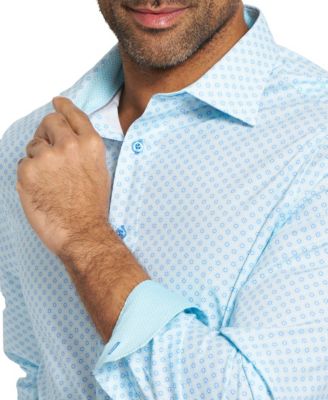 Men's Woven Mosaic Geometric Dress Shirt