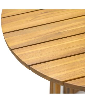 Outdoor Round Top Acacia Wood Dining Table,Round Bistro Table