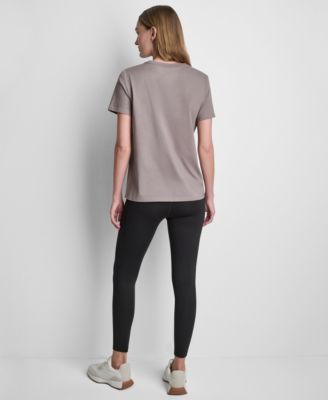 Women's Rhinestone Varsity Logo Relaxed-Fit Pull-On T-Shirt