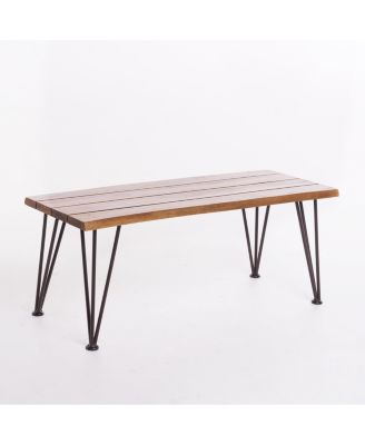 Outdoor Coffee Table – Wood & Metal Frame