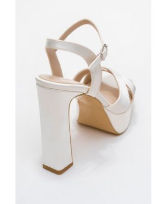  women's Yulia Cross-Strap Platform Heel Sandal