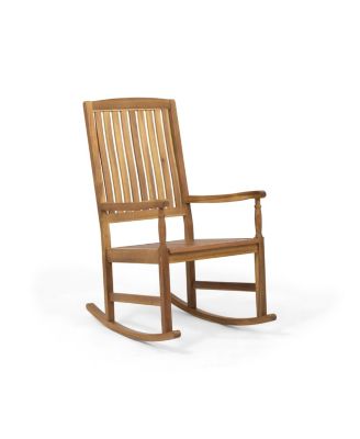 Wood Outdoor Patio Rocking Chair Capacity Smooth Porch Rocker