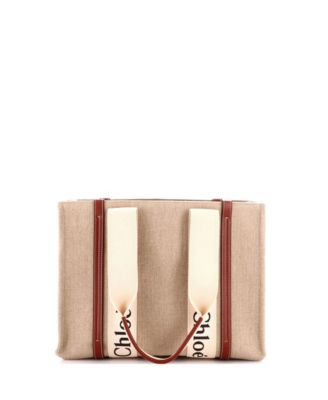 Medium Woody Tote Canvas with Leather