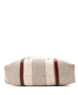 Large Woody Tote Canvas with Leather