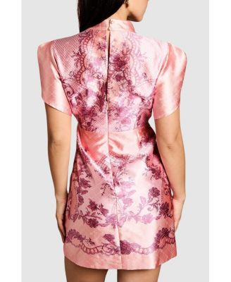 Women's Floral Tulip Sleeve Mini Dress