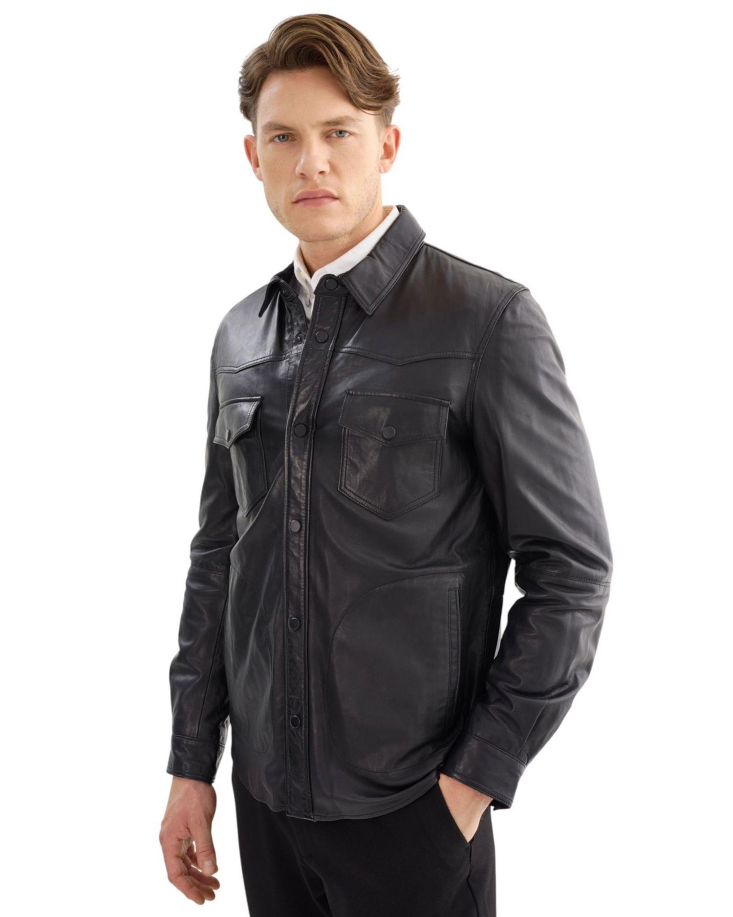 Men's Grant Leather Shirt