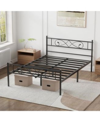 Twin Over Twin Bunk Bed with Stairs, Heavy Duty Steel Frame with Guardrails & Slats, Space Saving Bed for Kids