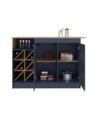 OKER kitchen cabinet with island, bottle rack, and shelves for organizing your home