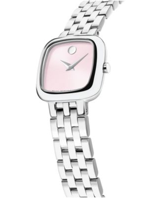Women's Museum Classic Cushion Swiss Quartz Stainless Steel Watch, 22mm
