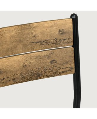 Industrial Contemporary Compact Breakfast Nook 3pc Table and Chairs Set