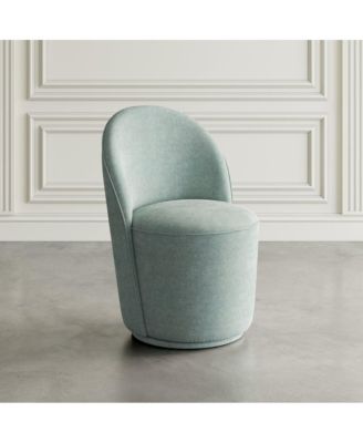 Landon Mid-Century Modern Upholstered Swivel Dining Chair (Set of 2