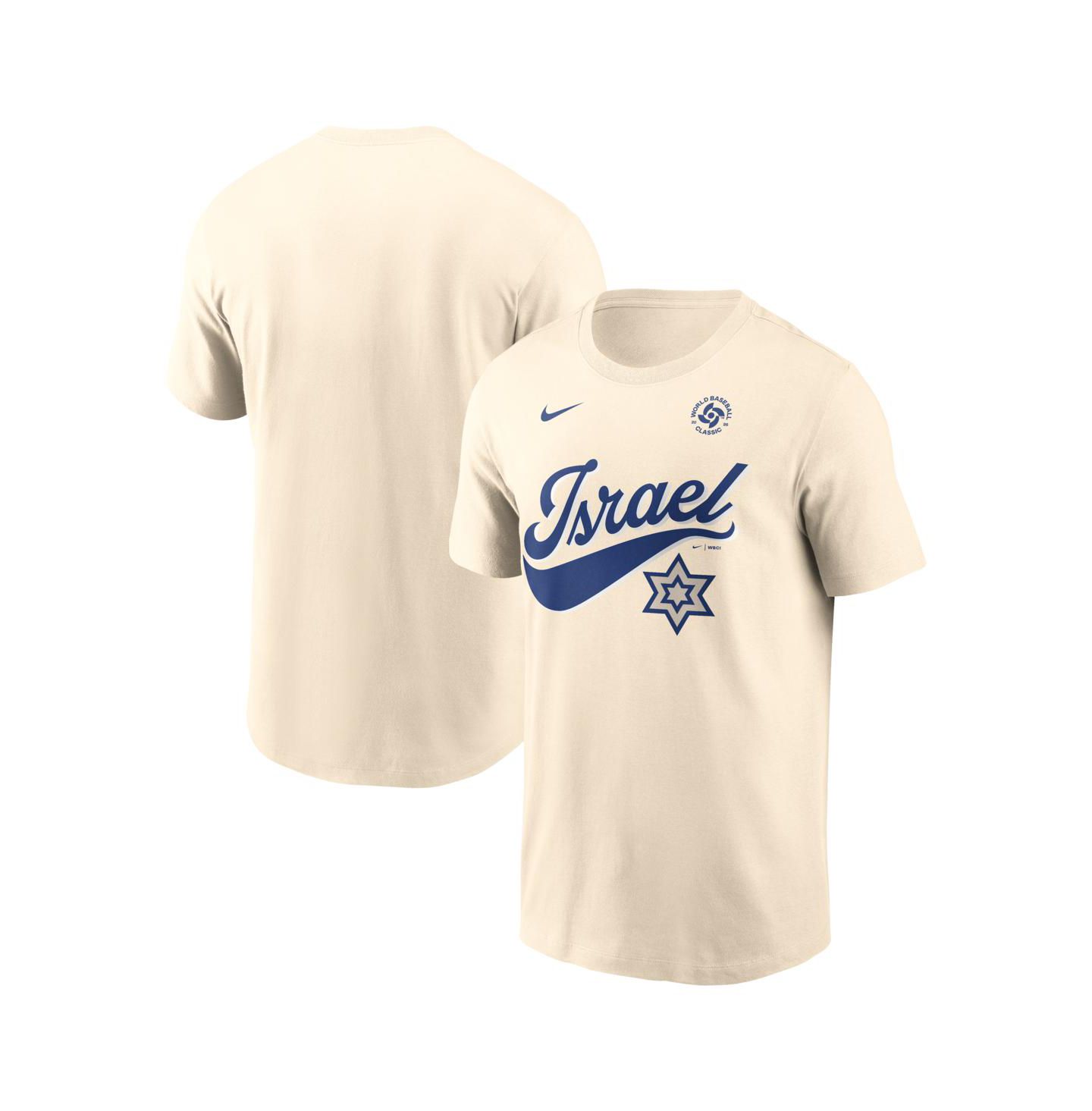 Мужская футболка Nike Cream Israel Baseball 2026 World Baseball Classic Local — фото 1