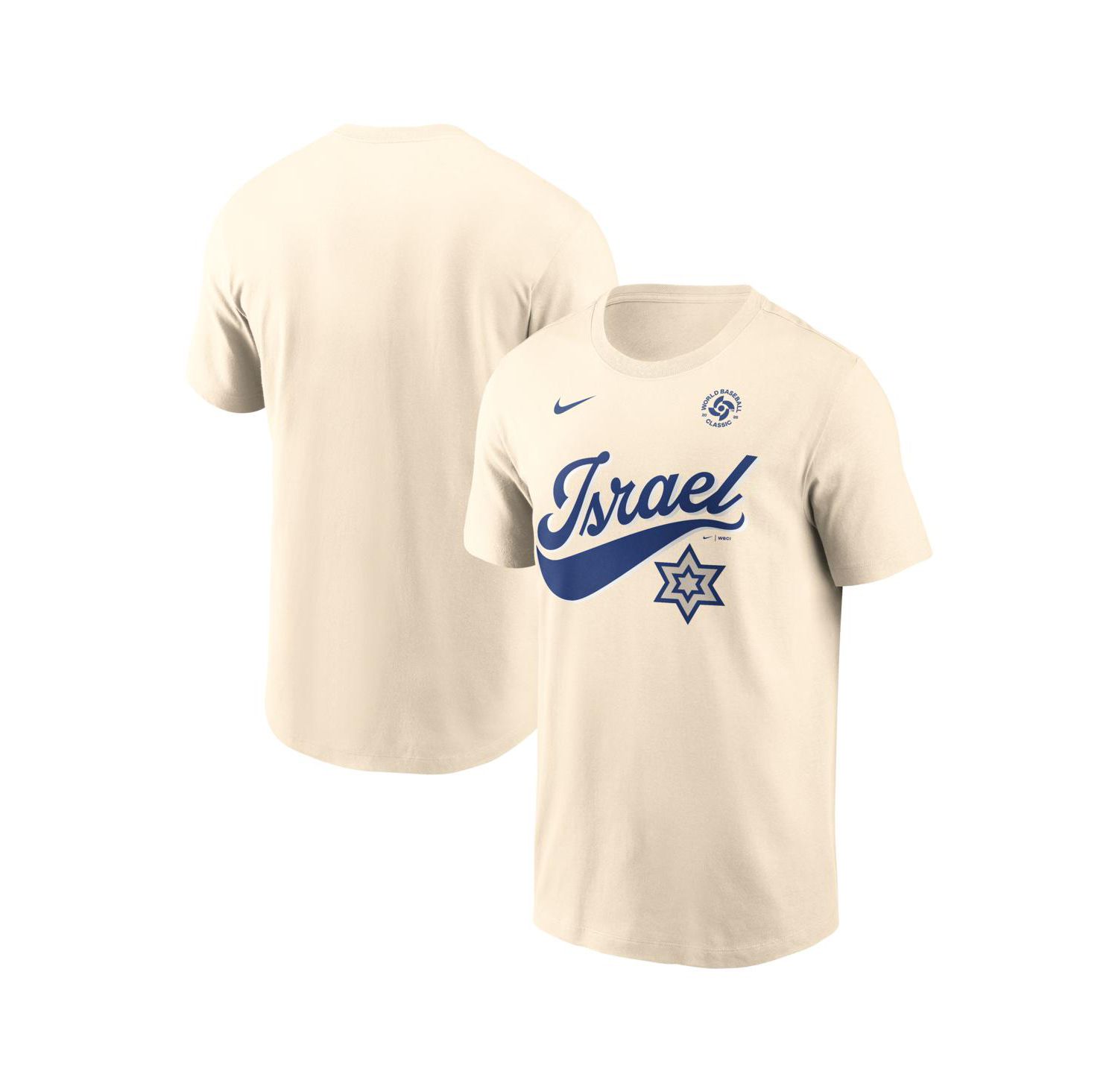 Men's Cream Israel Baseball 2026 World Baseball Classic Local T-Shirt