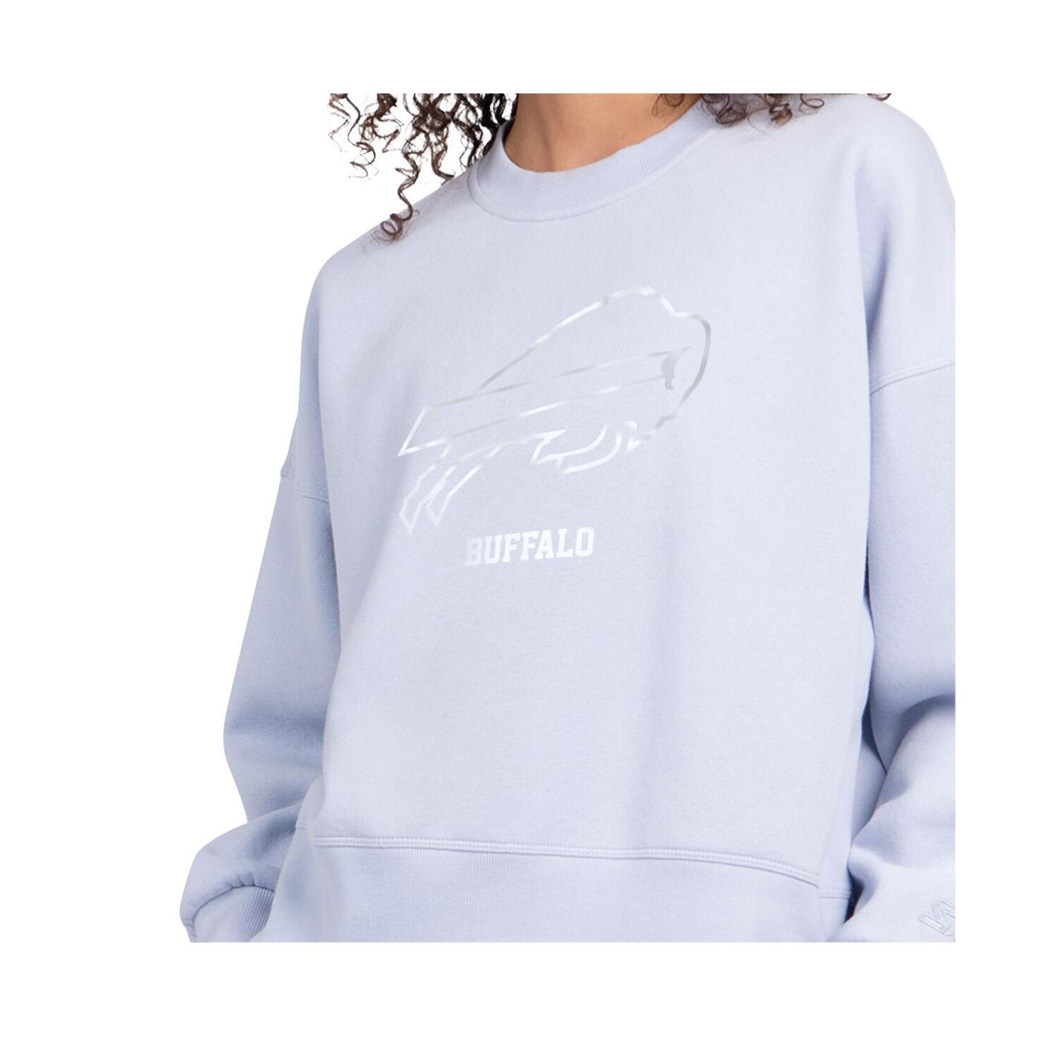 Women's Light Blue Buffalo Bills Travel Pastels Boxy Fleece Sweatshirt