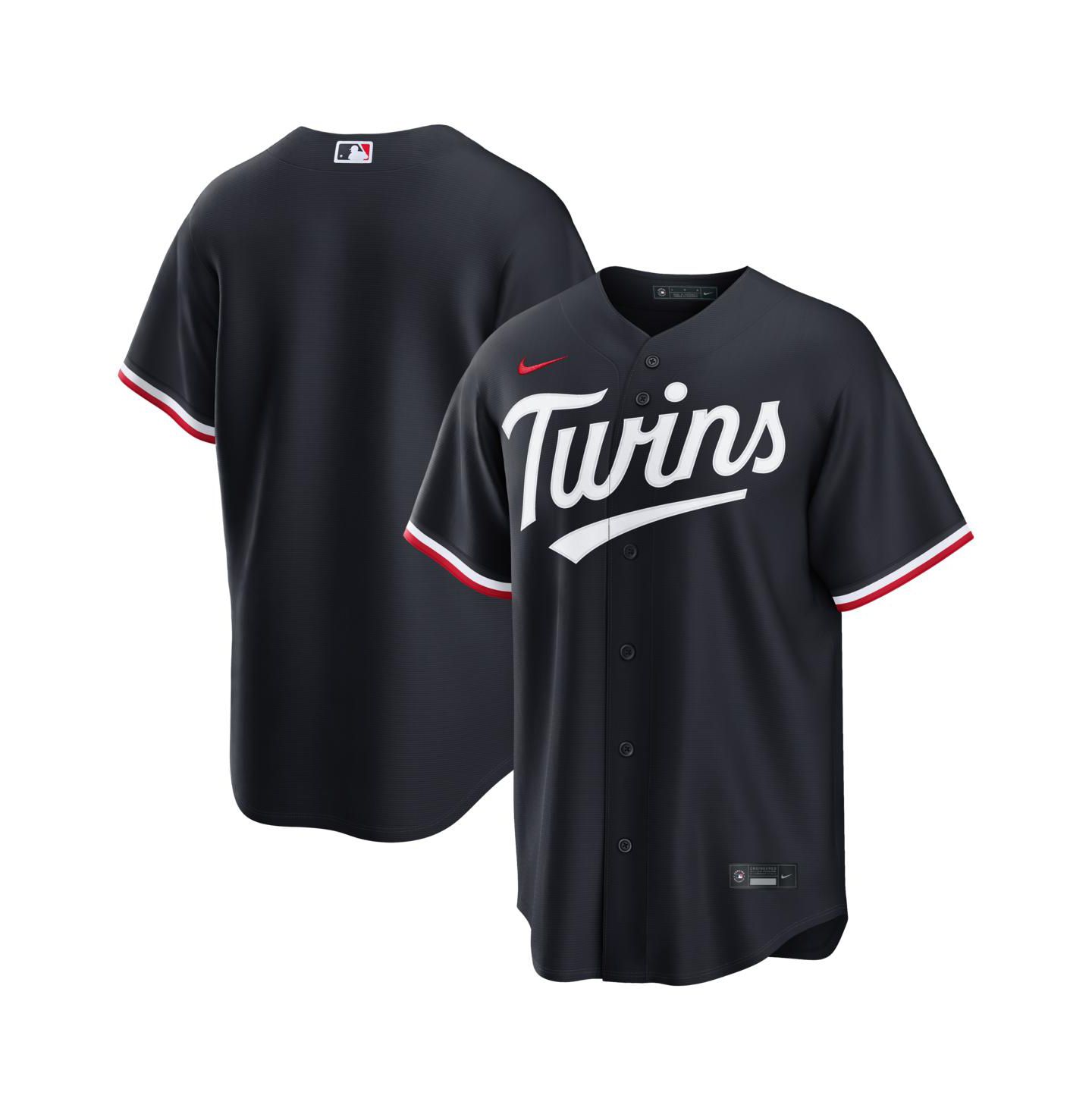 Мужской топ Nike Navy Minnesota Twins Alternate Replica Jersey — фото 1