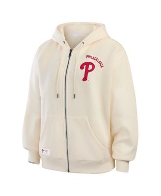 Women's Cream Philadelphia Phillies Full-Zip Hoodie