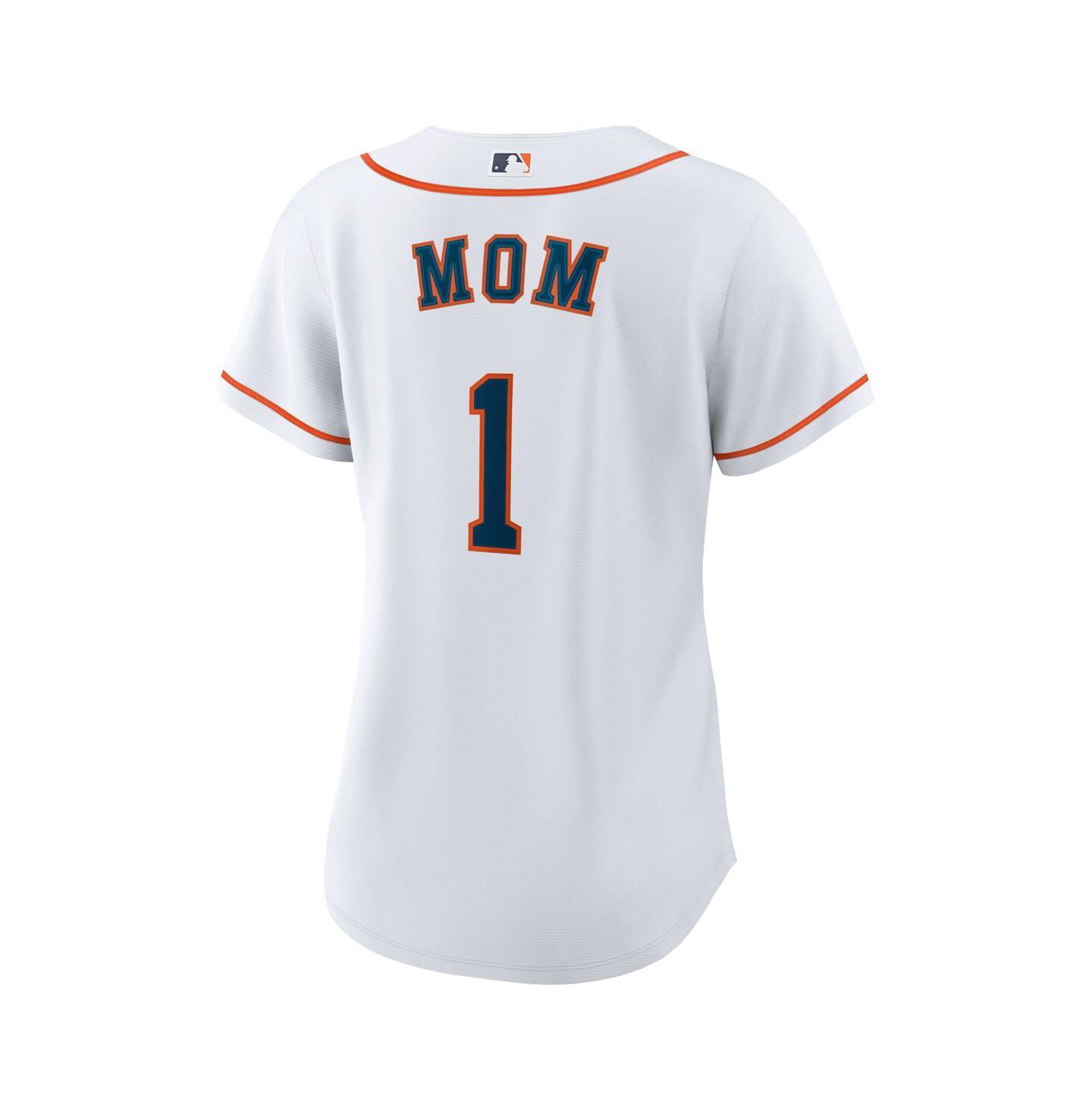 Женский топ Nike White Houston Astros 1 Mom Home Replica Jersey — фото 2
