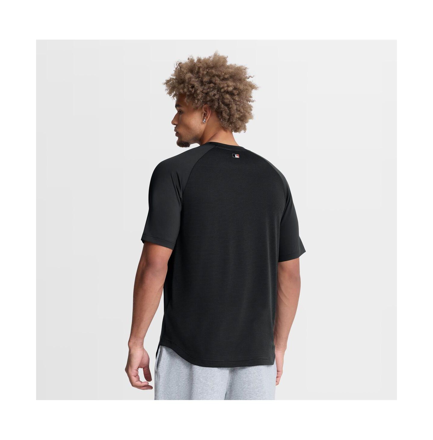 Мужская футболка Nike Black Baltimore Orioles Authentic Collection Batting Practice Pre-Game Raglan Dri-FIT — фото 4