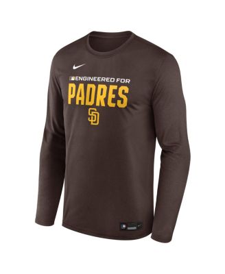 Men's Brown San Diego Padres Authentic Collection Legend Dri-FIT Long Sleeve T-Shirt