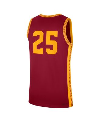 Men's 25 Cardinal USC Trojans Road Replica Basketball Jersey
