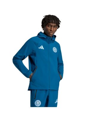 Adidas Men's Blue New York City FC Tiro Travel Full-Zip Hooded