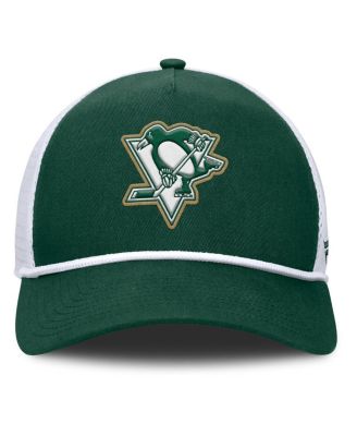 Men's Green/White Pittsburgh Penguins Bermuda A-Frame Adjustable Hat