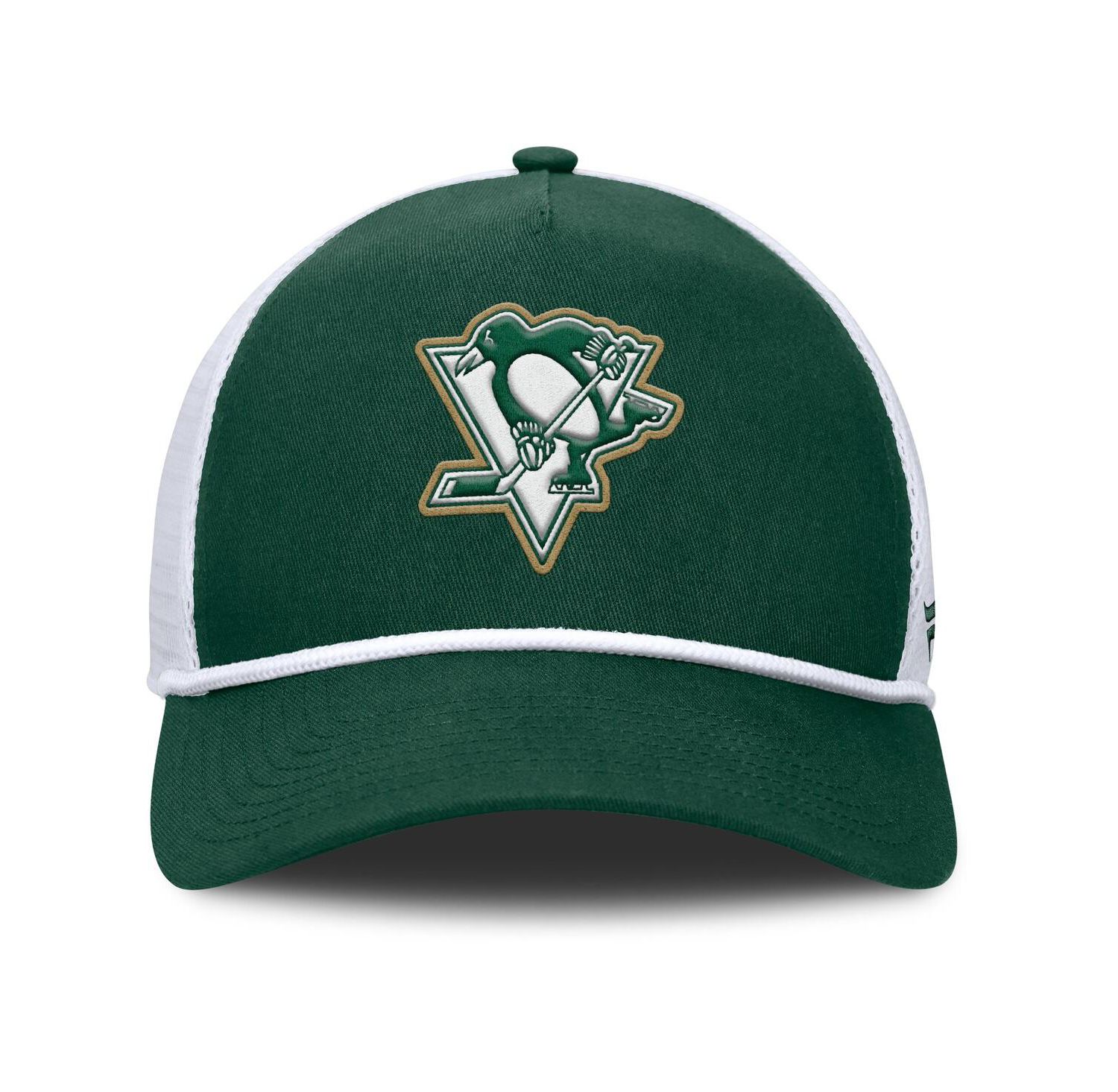 Men's Green/White Pittsburgh Penguins Bermuda A-Frame Adjustable Hat