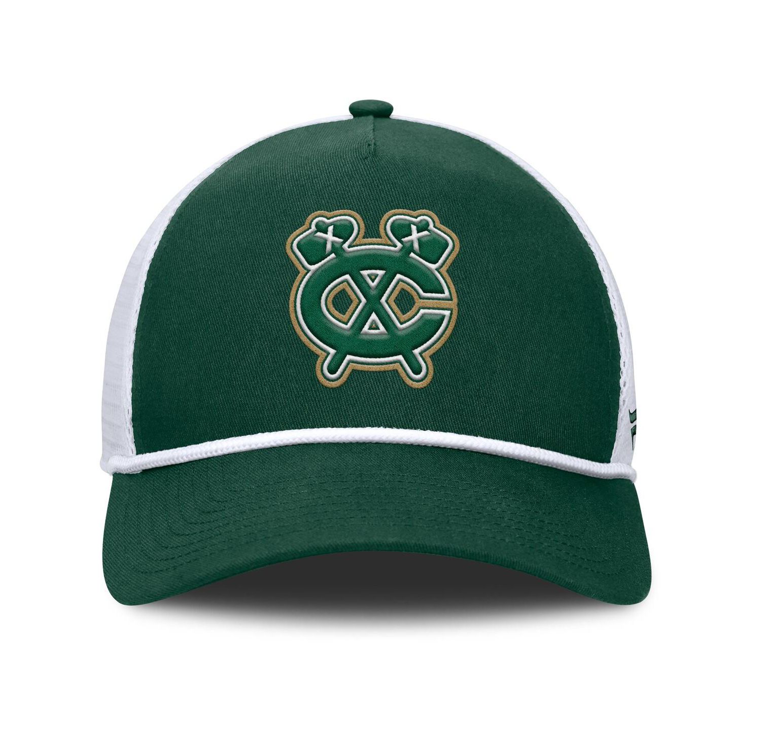 Men's Green/White Chicago Blackhawks Bermuda A-Frame Adjustable Hat