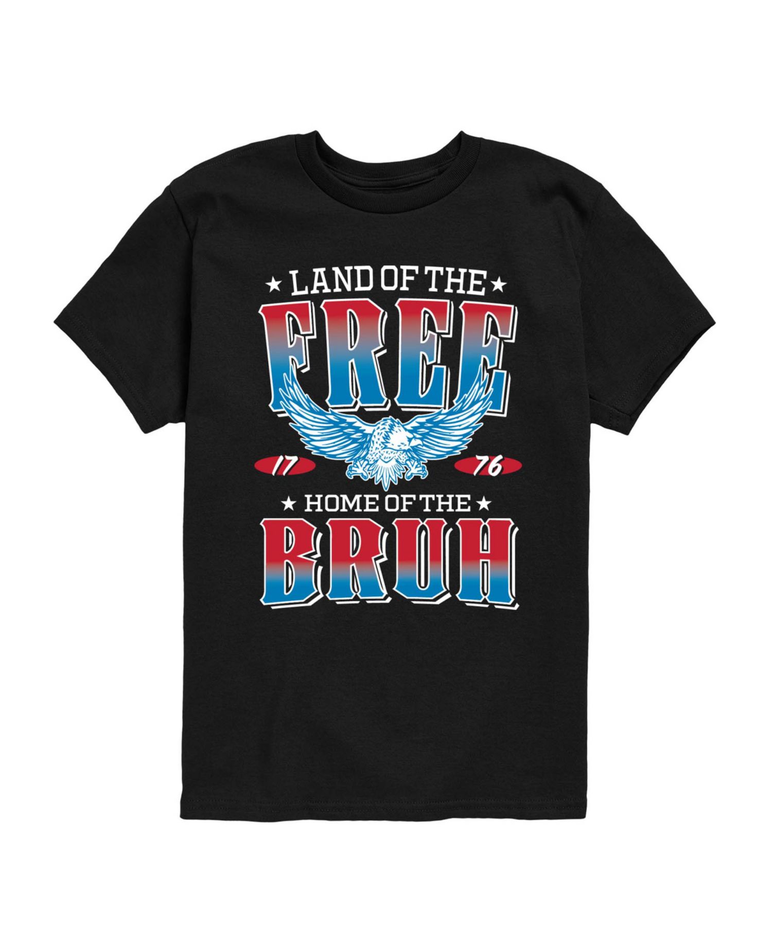 Boys' 8-20 Land Of The Free Home Of The Bruh Short-Sleeve Graphic T-Shirt