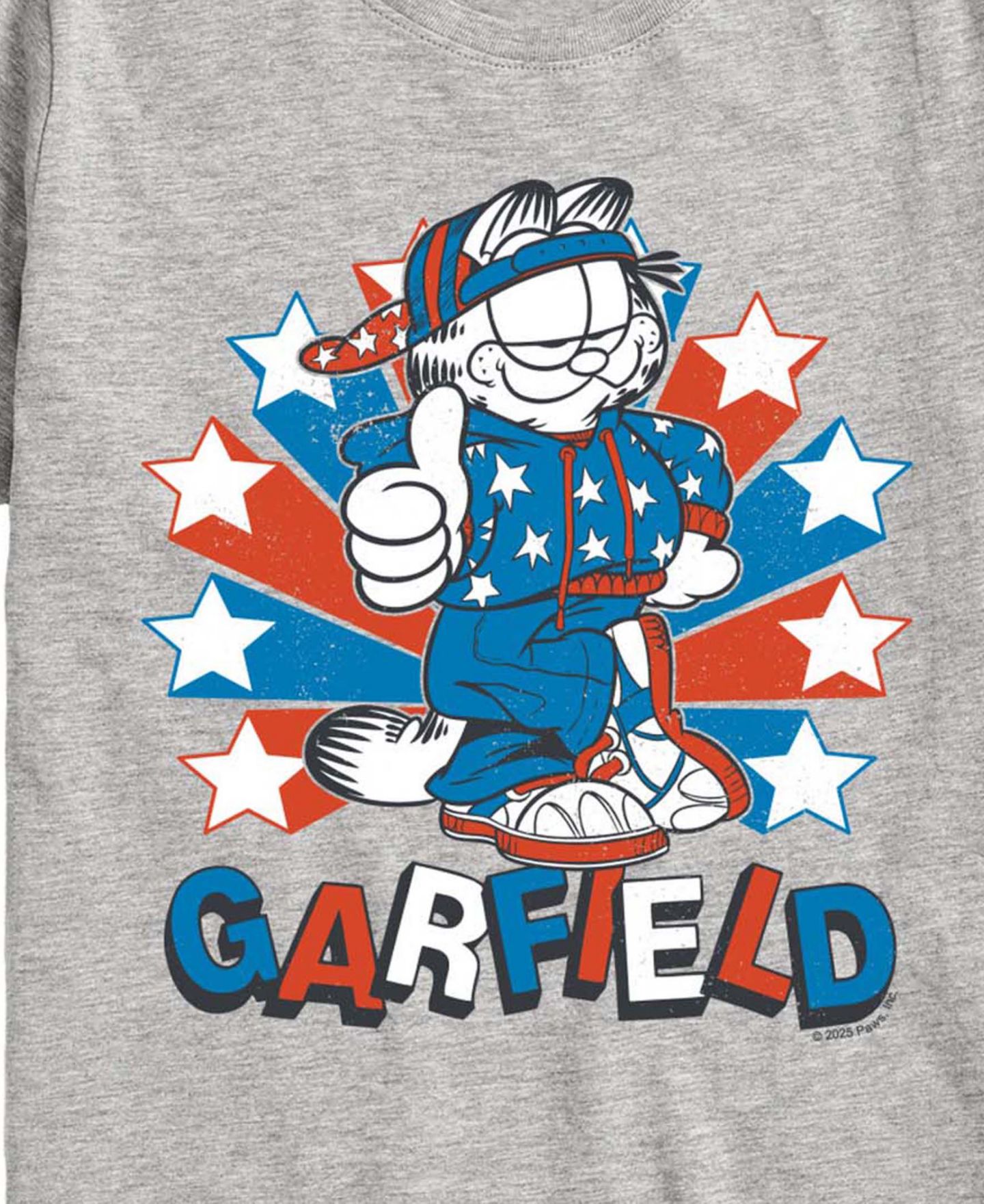 Футболка Garfield Americana Short-Sleeve Graphic для мальчиков, цвет: Меланжевый — фото 3