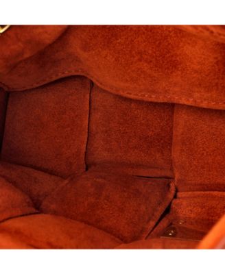 Cassette Chain Crossbody Bag Padded Maxi Intrecciato Suede