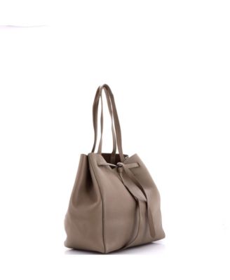 Small Phantom Tie Cabas Tote Leather