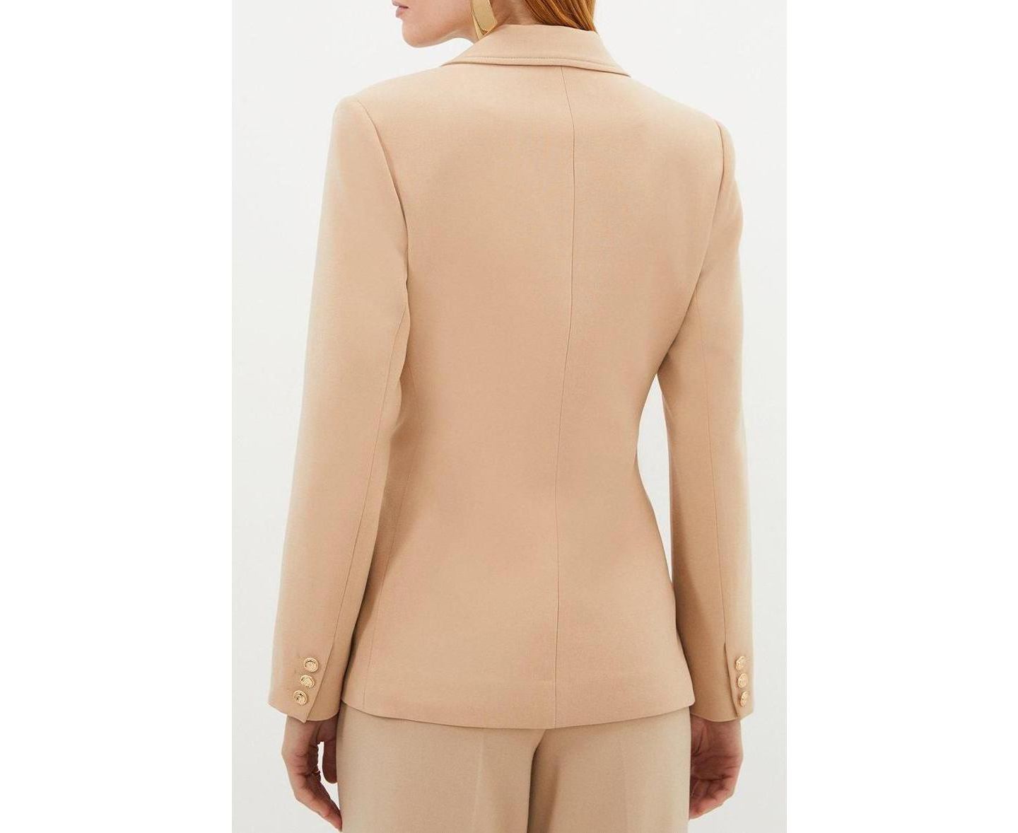 Женский пиджак Karen Millen Tailored Doubled Breasted Blazer, цвет: Верблюжий — фото 7