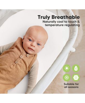 2-Pack Isla Waterproof Bassinet Sheets for Boy, Girl, Baby Fitted Bassinet Mattress Protector Cover