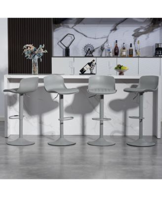 Bar Stools Set of 2 – Modern PU Leather Counter Height Barstools with Back