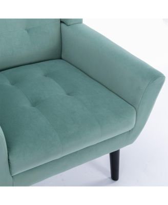 Modern Soft Velvet Accent Chair Dining Chair Bedroom Chair With Legs